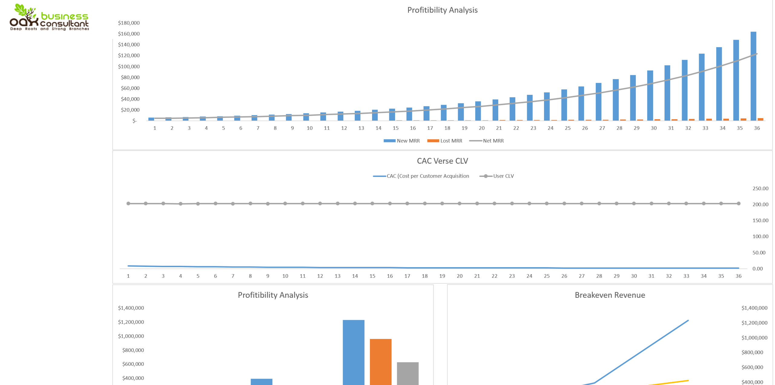 Appointment Booking Software Excel Financial Model-Dashboard