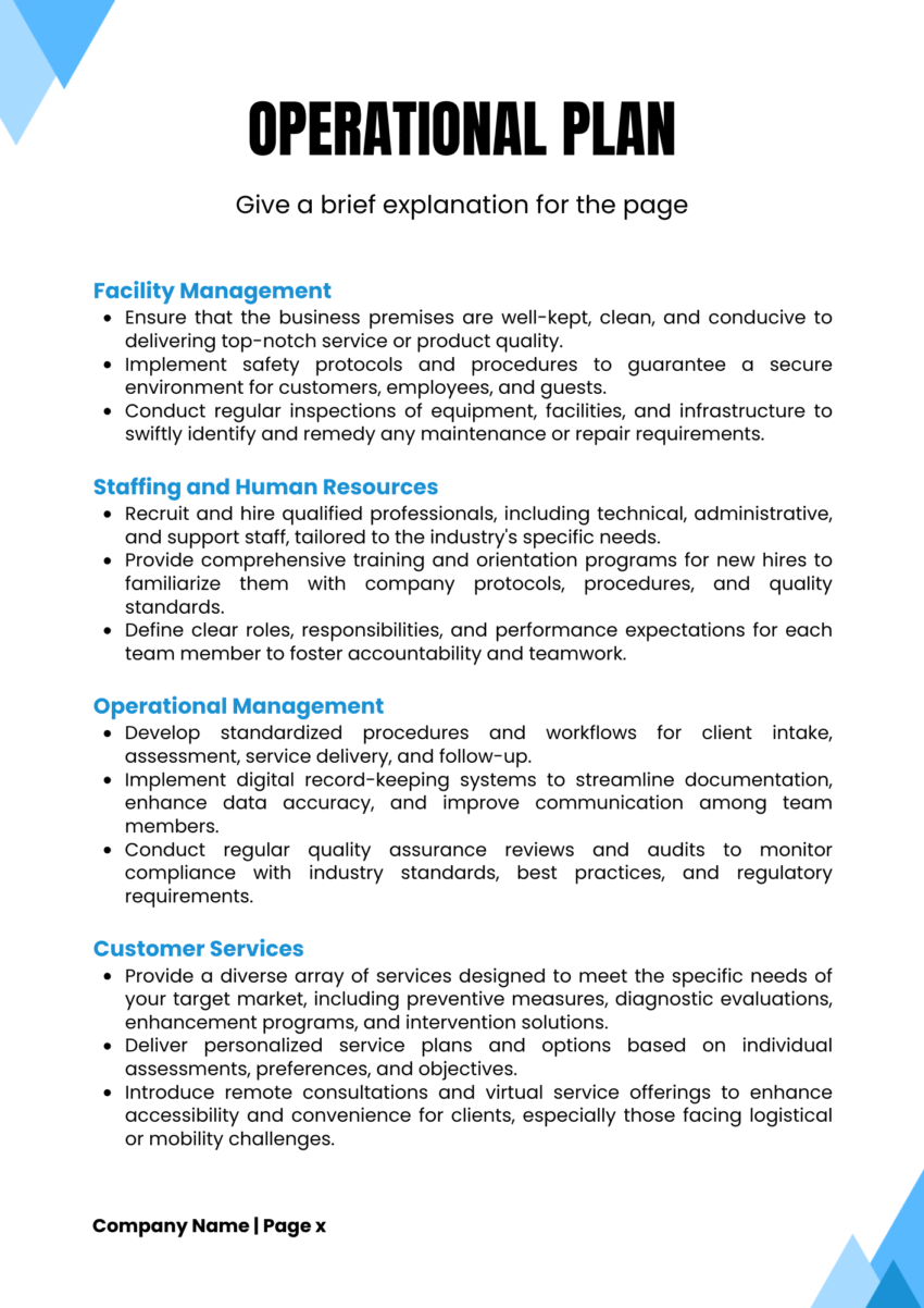 Operational Plan