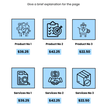 Business Plan Free Template - Products