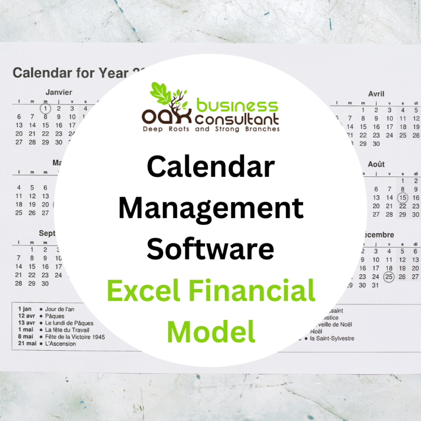 Calendar Management Software Excel Financial Model