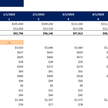 Influencer Marketing Software Excel Financial Model-Income statement (Monthly)