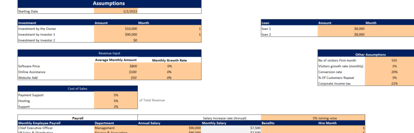 Influencer Marketing Software Excel Financial Model-Input