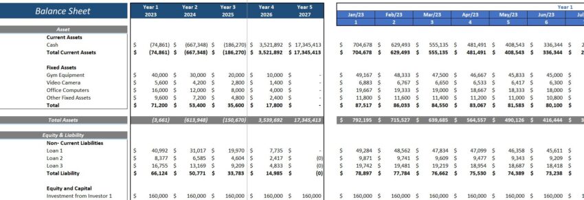 Online_Fitness_Consulting_Financial_Model- Balance Sheet