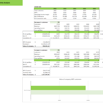 Rental clothing excel financial model