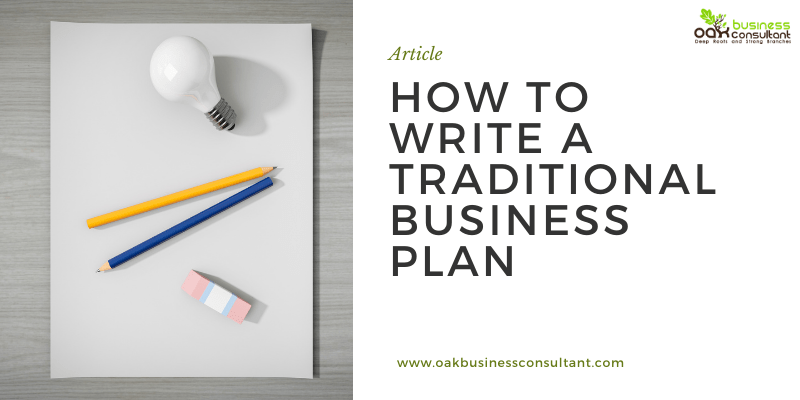 how to write a traditional business plan
