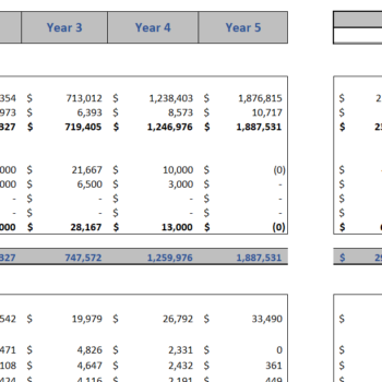 PR Agency Excel Financial Model-Balance Sheet