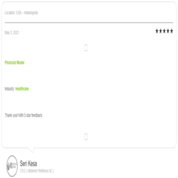 Salon (Booth Rental) Excel Financial Model Projection Template - Testimonial