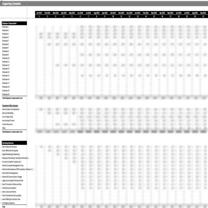 Event Management Agency Excel Financial Model