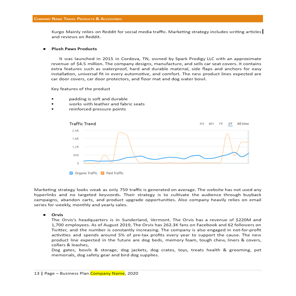 Car Pet Seat Cover Business Plan Template-Product