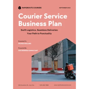 Courier Service business plan - Title Page