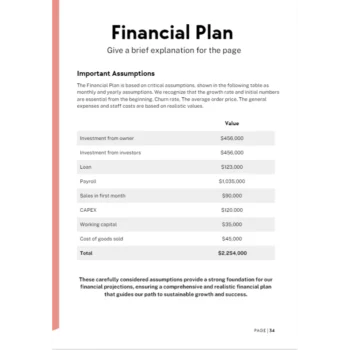 Courier service business plan - Financial Plan