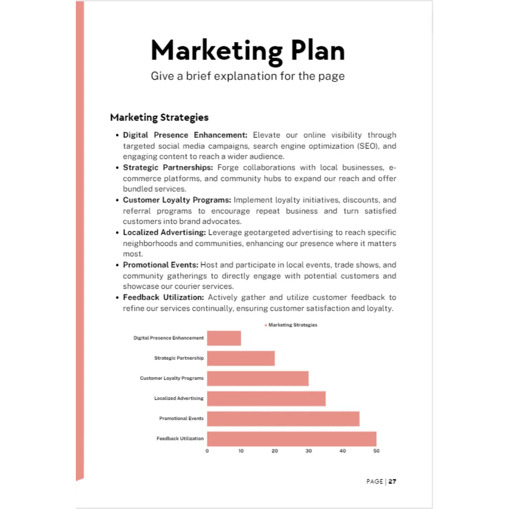 Courier service business plan - Marketing Plan