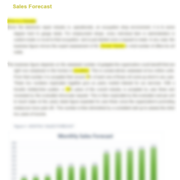 Electronic Repair Business Plan - Sales Forecast