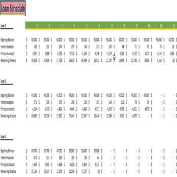 Food Truck Excel Financial Model Template-Loan Schedule