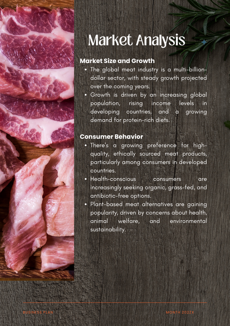 Meat Shop Business Plan Template - Market Analysis