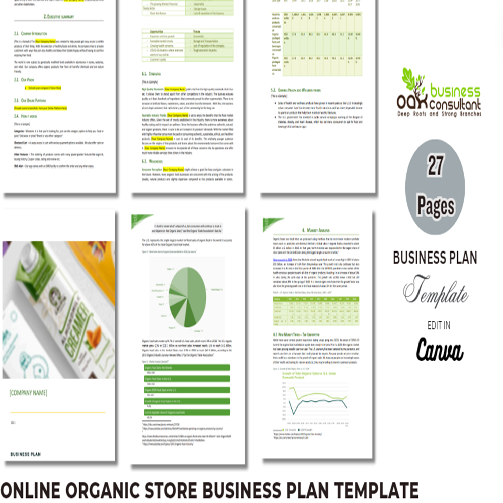 Online Organic Store Business Plan - Product Image