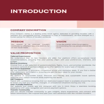 Online Travel Agency Business Plan-Introduction