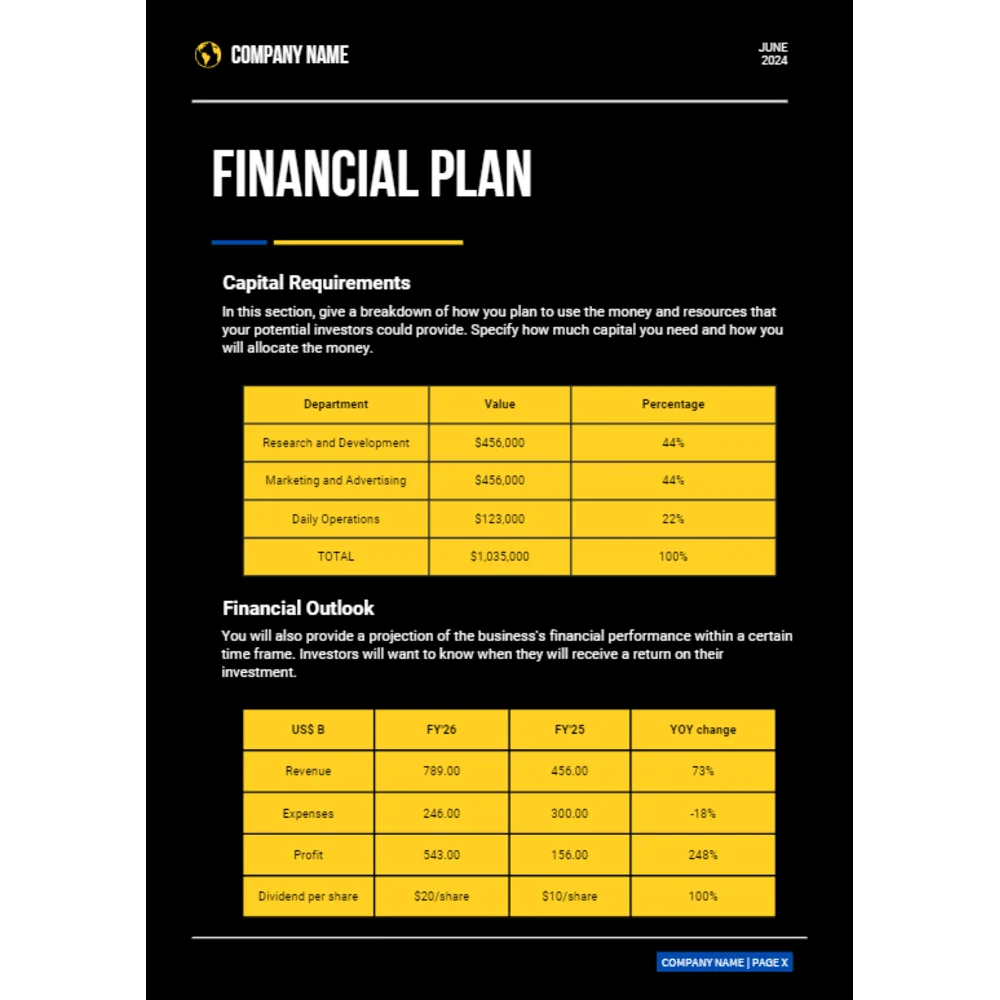 Web Designing Business Plan - Financial Plan