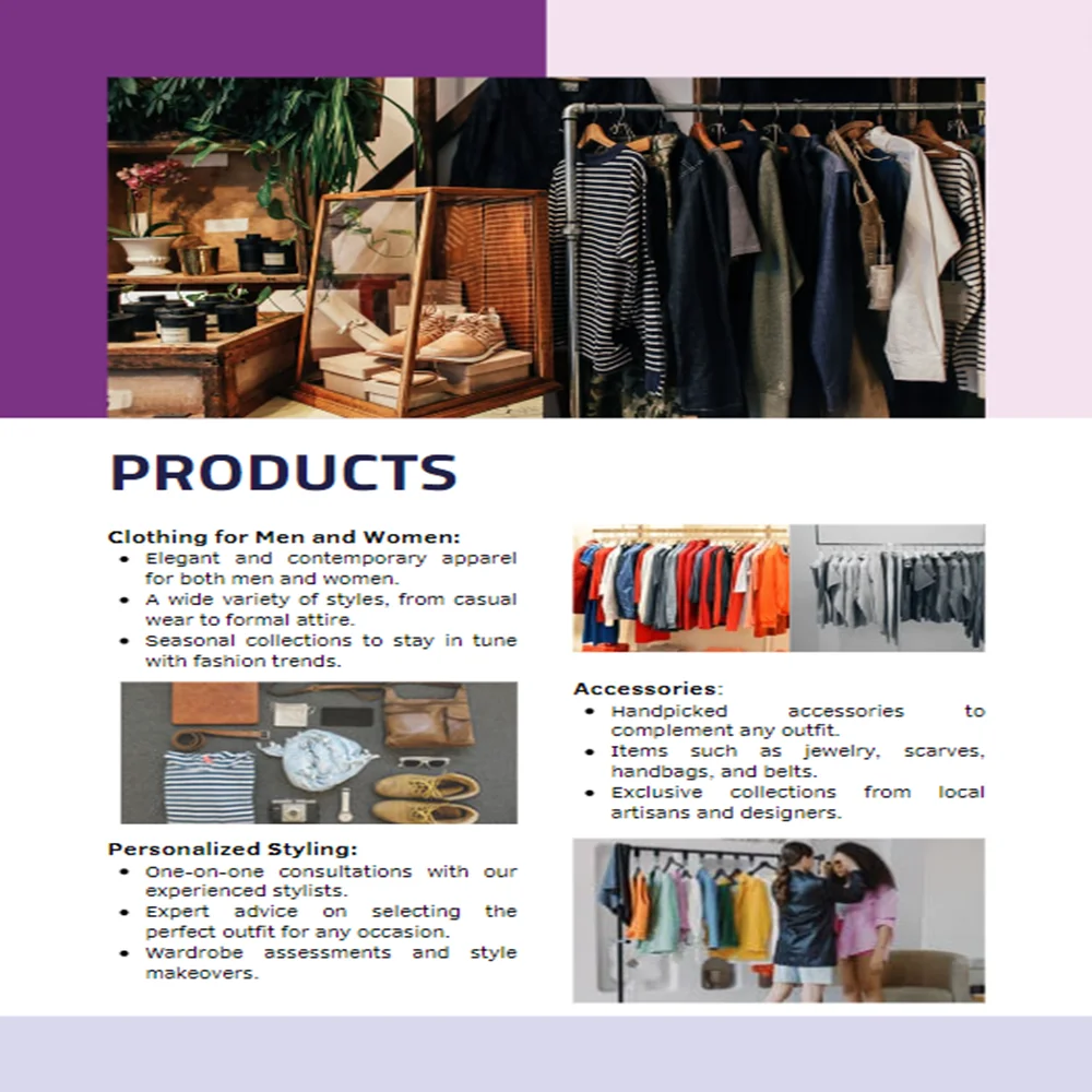 Boutique Business Plan-Products