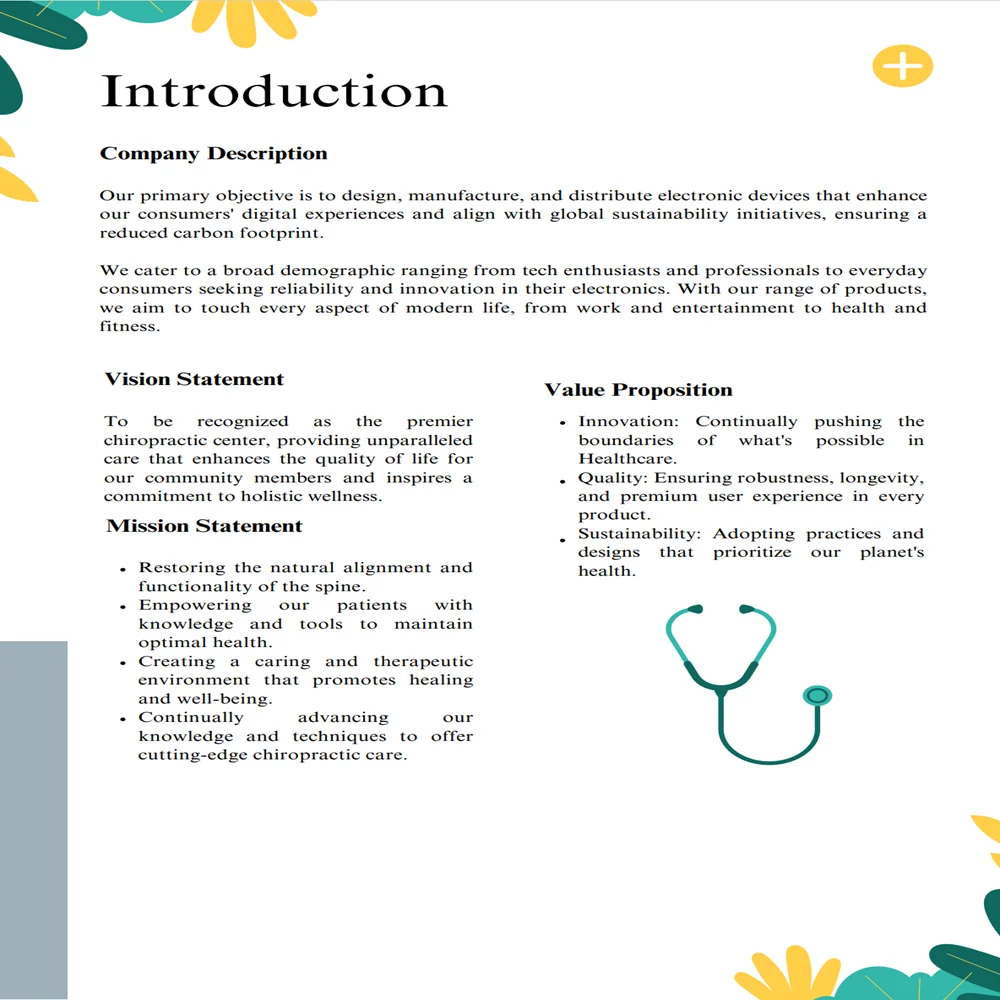 Chiropractor Business Plan Template-Company Summary