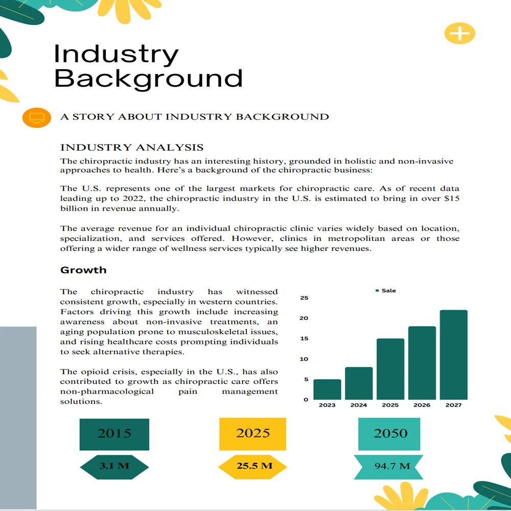 Chiropractor Business Plan Template-Industry Background