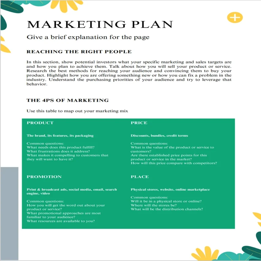 Chiropractor Business Plan Template-Marketing Plan