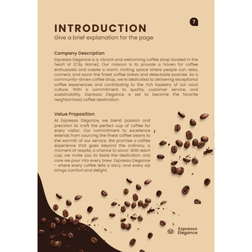 Coffee shop business plan - Introduction