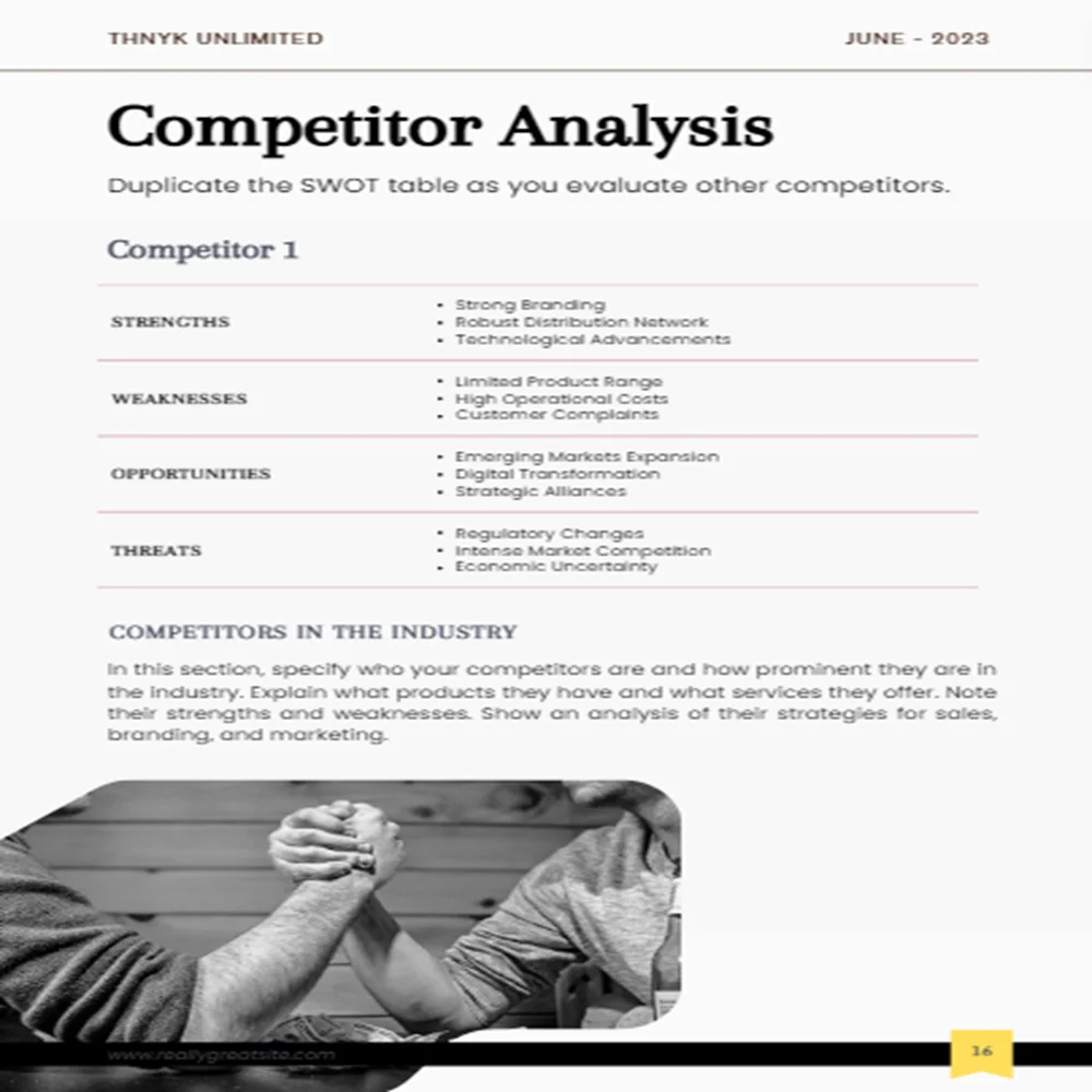 Fabric Shop Business Plan - Competitor Analysis