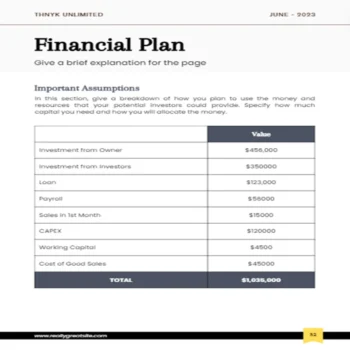 Fabric Shop Business Plan - Important Assumptions