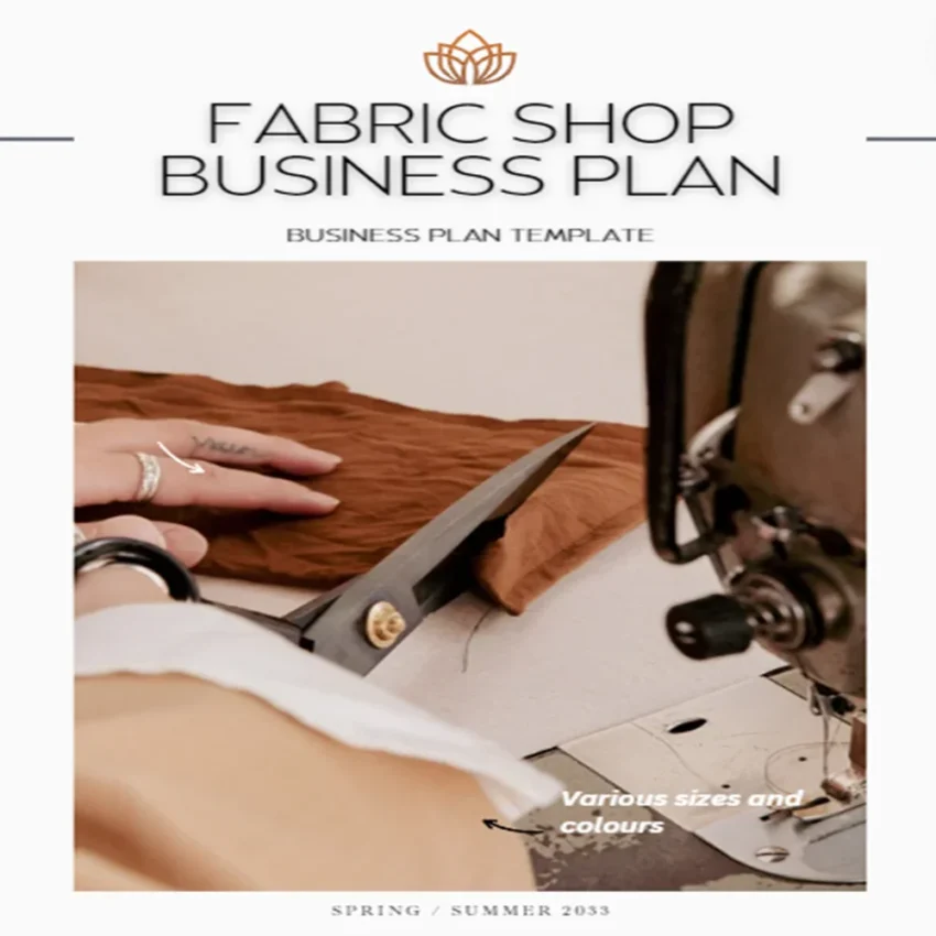 Fabric Shop Business Plan - Title Page
