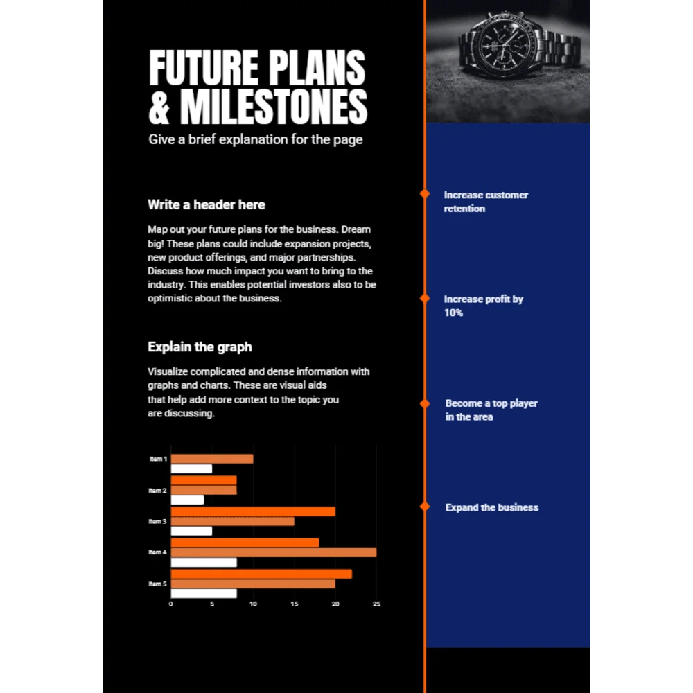 Wrist Watch Business Plan - Future Plans and Milestones