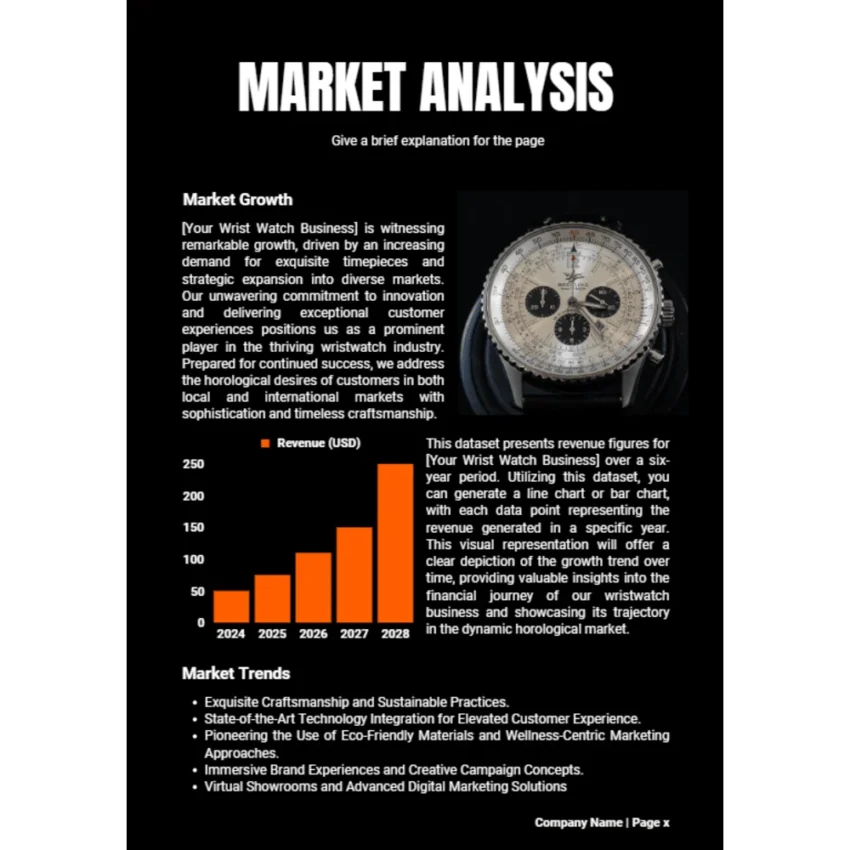 Wrist Watch Business Plan - Market Analysis