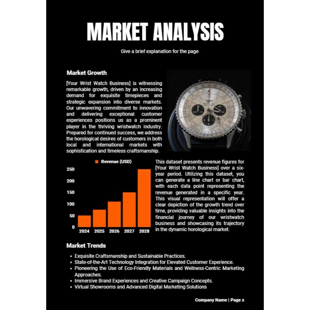 Wrist Watch Business Plan - Market Analysis