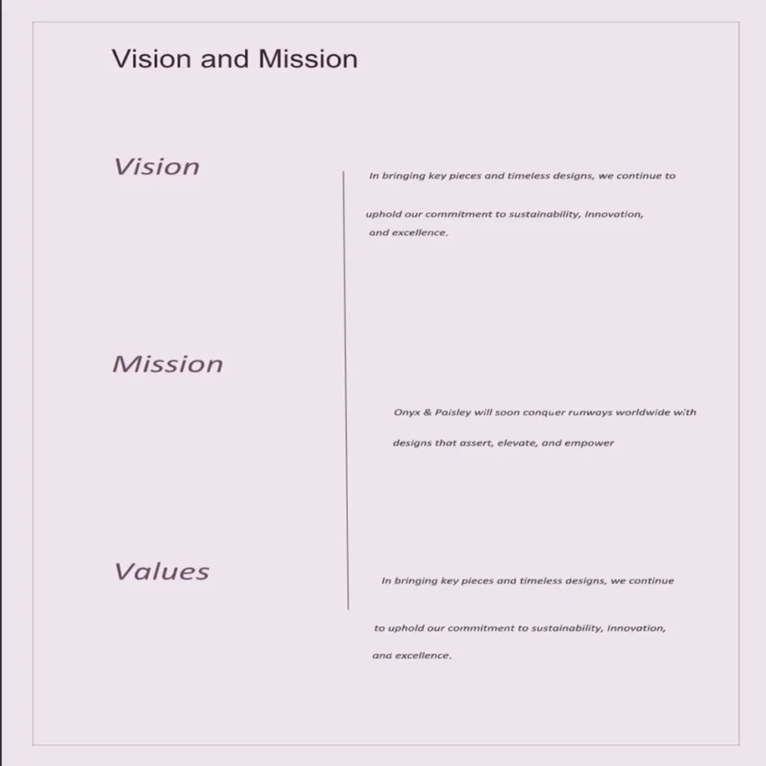 Governess Business Plan Template-Vision and Mission