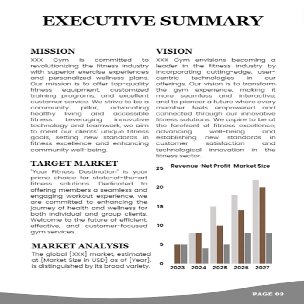 Gym Business Plan - Executive Summary