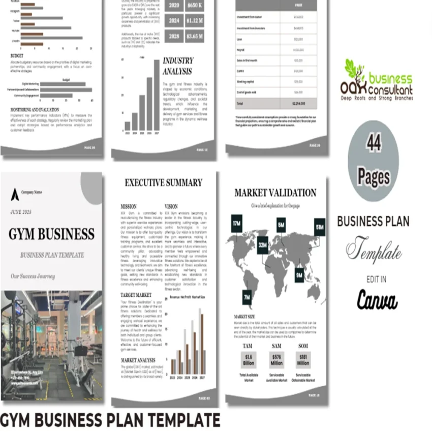 Gym Business Plan - Product Image Gym Business Plan - Product Image