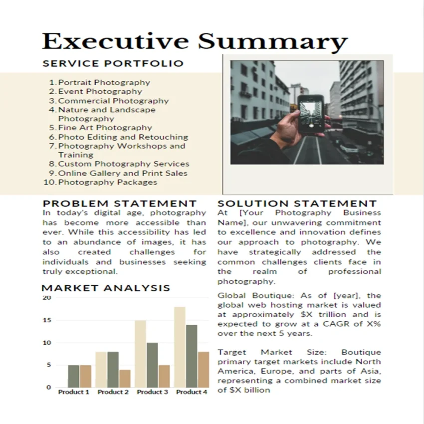 Photography Business Plan-Executive Summary 2