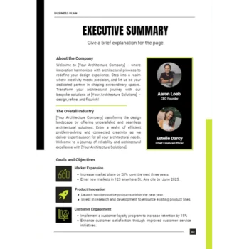 Architecture Business Plan - Executive Summary