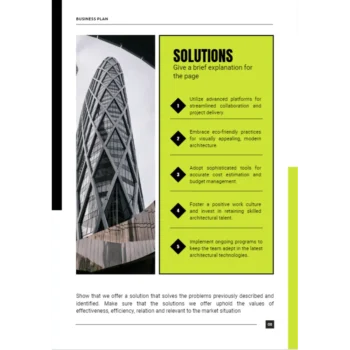 Architecture Business Plan - Solutions