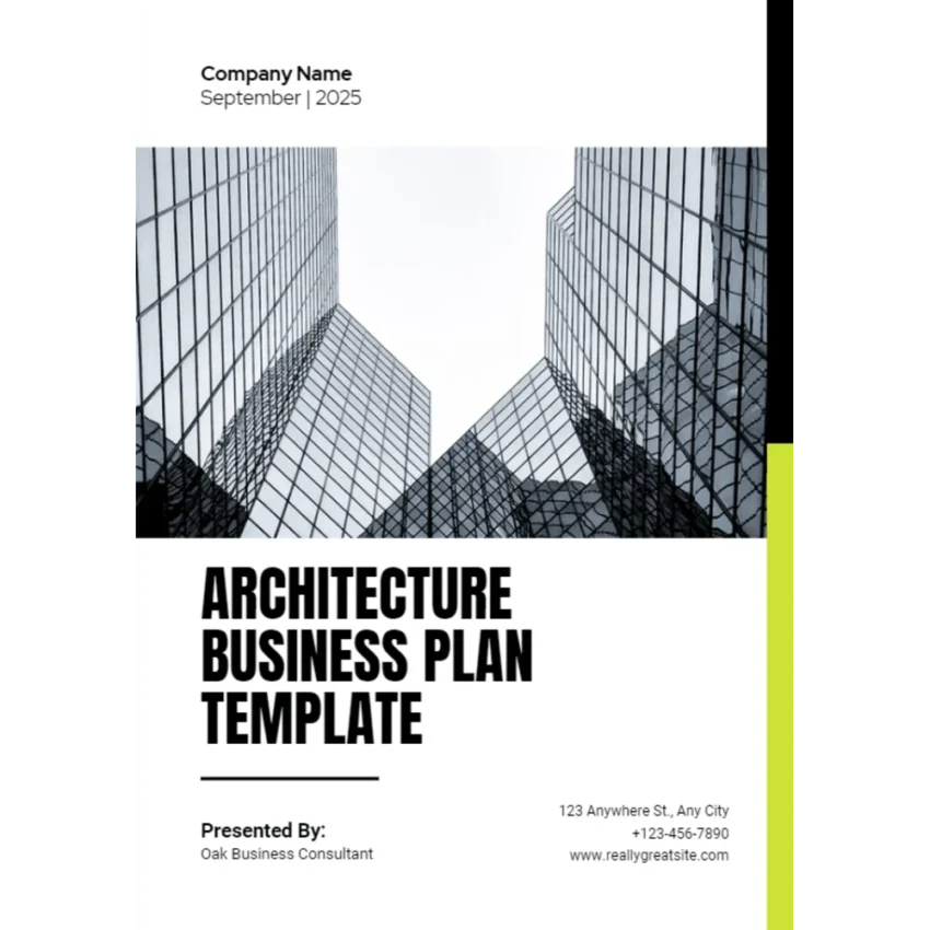 Architecture Business Plan - Title Page