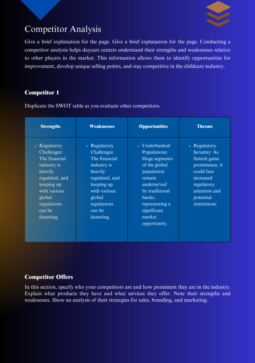 Dental Laboratory Business Plan Template-Competitive Analysis