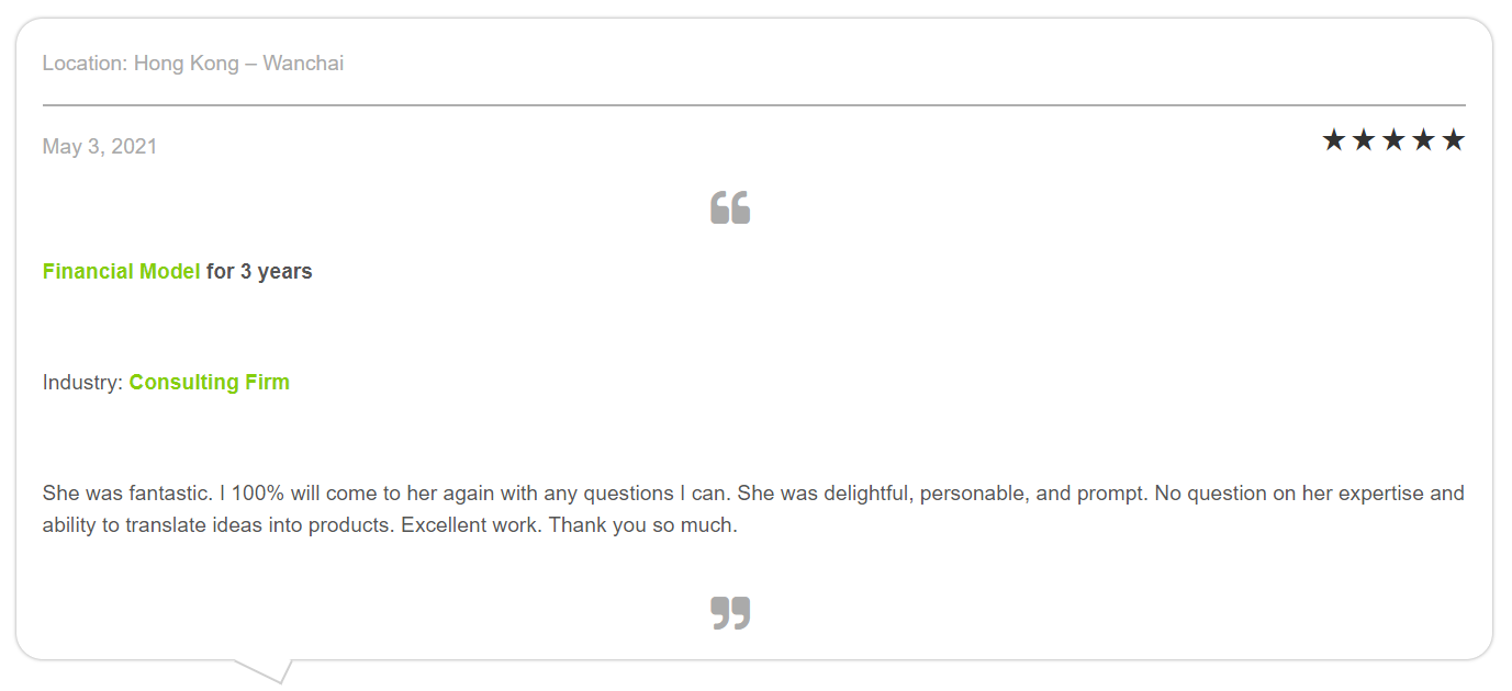 Errand Services Business Plan - Testimonial