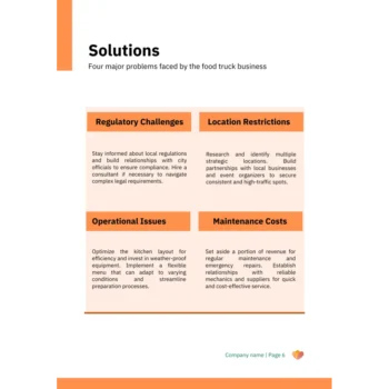 Food Truck Business Plan - Solutions