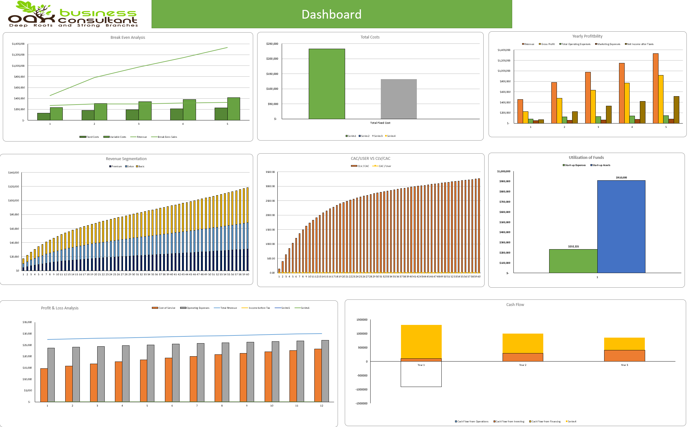 Accounting Software Financial Model-Dashboard