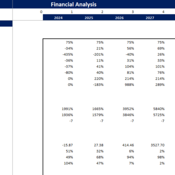Circus Financial Model-KPIs and Ratios