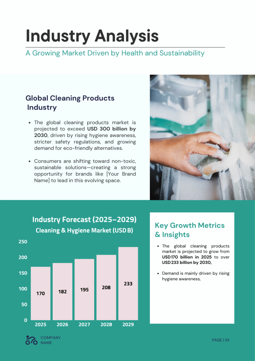 Cleaning Products Business Plan Template - Industry Analysis