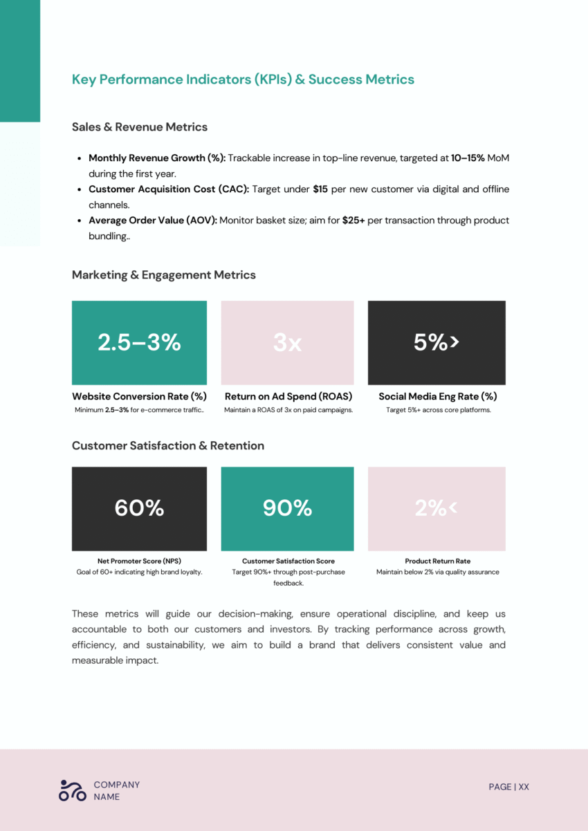 Cleaning Products Business Plan Template - Marketing Strategy
