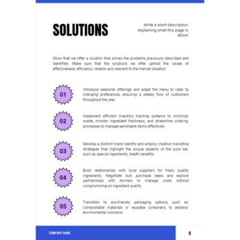 Juice Bar Business Plan - Solutions