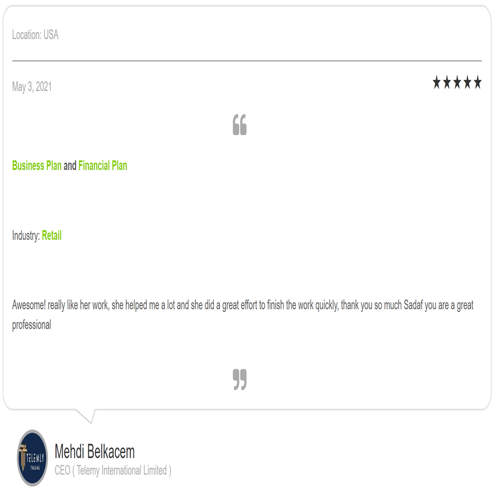 Night Club Business Plan-Testimonial