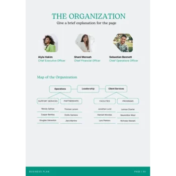 Nursery Garden Business Plan Template - The Organization